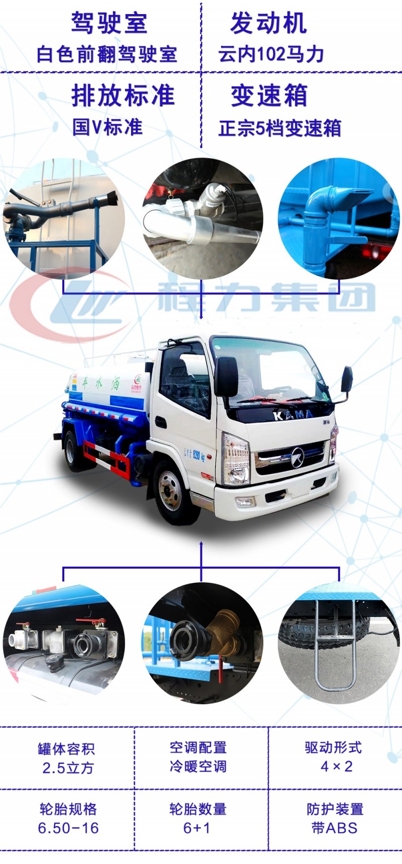 凱馬2-5方灑水車(chē)